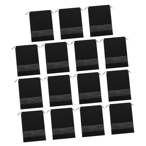 minkissy 15 Stück Tragbare Schuhbeutel Reiseschuhetui Schuhreiseorganisator Reise-Schuhbeutel mit Kordelzug Schuhtaschen-Organizer Tasche für Schuhe Tasche für Sportschuhe Plastik Schwarz von minkissy