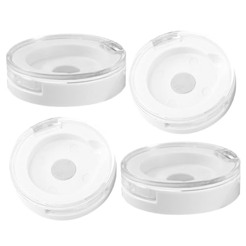 minkissy 4 Stück Leere Magnetische Lidschatten-Etui Weiß Kleine Lidschatten-Aufbewahrungsbehälter Reise-Lidschatten-Behälter Für Frauen von minkissy