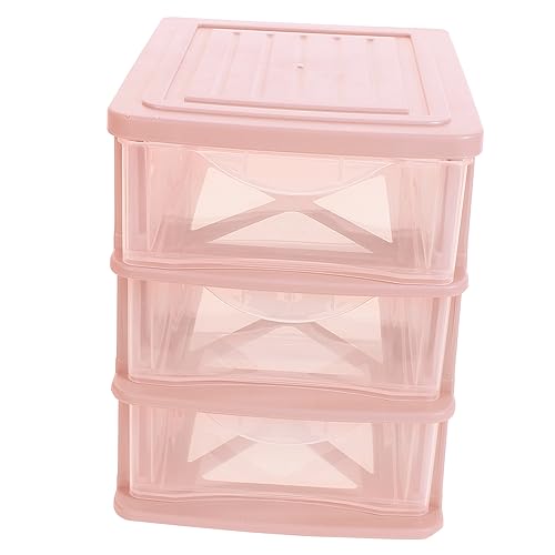 minkissy Box drawers desk storage drawer plastic drawer storage small vanity organizer plastic storage drawer small drawer storage shelf container pp makeup cabinet, rose, 17.3x13.5cm, Auto von minkissy