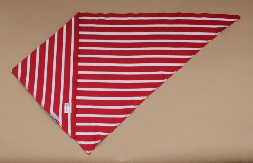 modAS Dreiecktuch ^rot-Weiss gestreift 49x49x70 cm bretonisches Dreieckstuch Halstuch Bandana dreieckiges Tuch von modAS