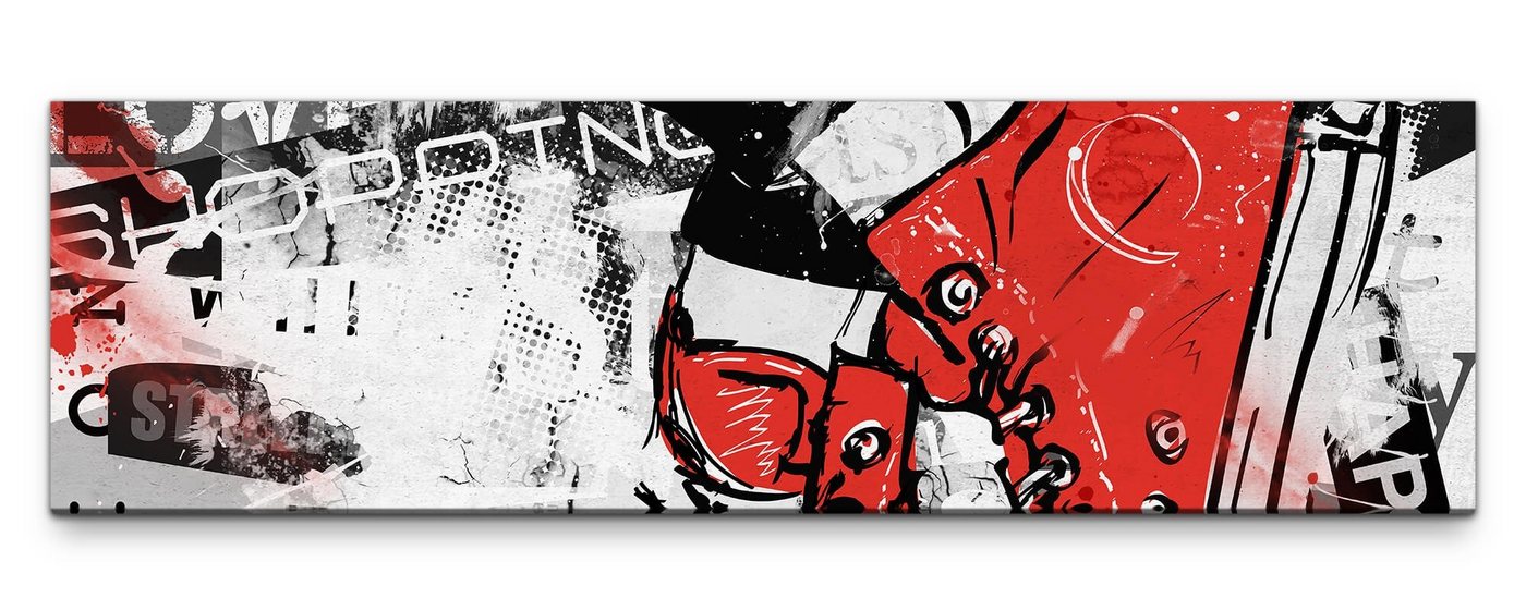 möbel-direkt.de Leinwandbild Bilder XXL Sneaker rot Wandbild auf Leinwand von möbel-direkt.de