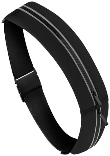 moex® Easy Bag für Motorola Moto G34 5G Laufgürtel für Handy, Lauftasche Jogging, Handytasche zum Joggen, Sport Bauchtasche wasserdicht, Fitness Running Belt – Schwarz (2P) von moex