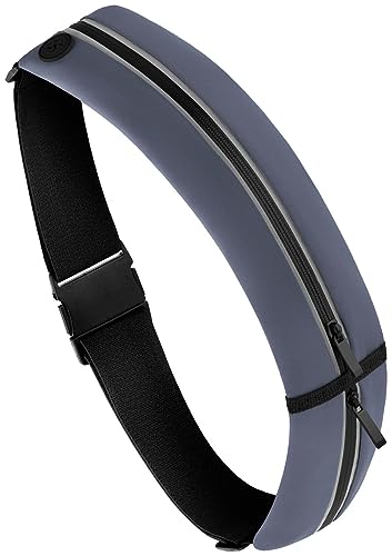 moex® Easy Bag für Samsung Galaxy S23 Ultra Laufgürtel für Handy, Lauftasche Jogging, Handytasche zum Joggen, Sport Bauchtasche wasserdicht, Fitness Running Belt – Grau (2P) von moex