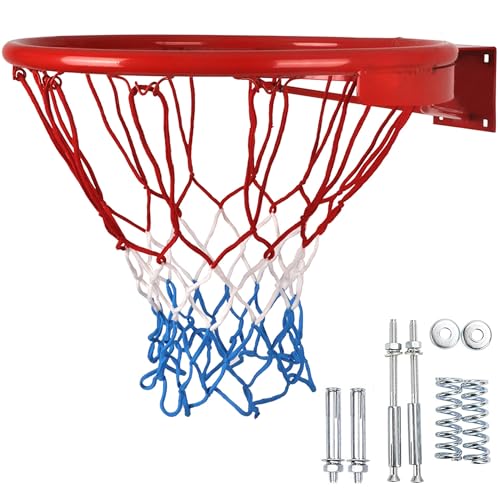 molti Basketballkorb Wandmontage Ø 45 cm | Basketballring Basketball mit Netz für Kinder Erwachsene | Outdoor & Indoor von molti