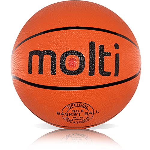 molti Basketball Ball Größe 5 fur Kinder rutschfest Indoor Outdoor Streetball Training (Orange) von molti