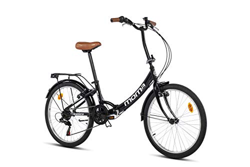 moma bikes Faltbares Fahrrad, TOP Class 24“, Aluminium 6 Gänge, Komfortsattel von moma bikes