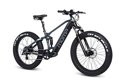 Moma Bikes Elektrische MTB Fatbike, E-FAT 26 "PRO, Full SHIMANO 8 Gänge, Hydraulische Scheibenbremsen, Batterie Ion Lithium integriert und abnehmbar 48V 13Ah von moma bikes