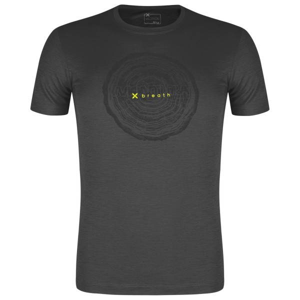 Montura - Merino Breath T-Shirt - Merinoshirt Gr L nero / giallo fluo von montura