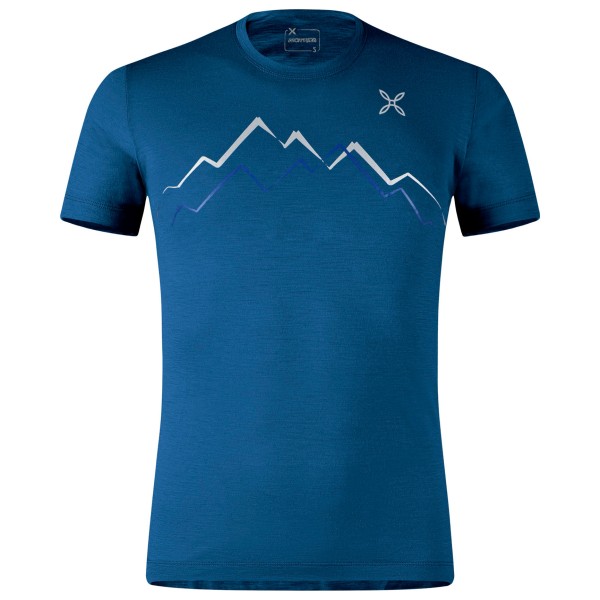 Montura - Merino Skyline T-Shirt - Merinoshirt Gr L;M;S;XL blau von montura