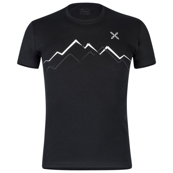 Montura - Merino Skyline T-Shirt - Merinoshirt Gr L nero von montura