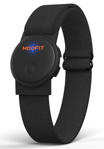 moofit HW401 Herzfrequenzmesser, Pulsmesser mit Armgurt IP67 wasserdichte,Unterstützung Bluetooth/ANT+, Wiederaufladbares Heart Rate Monitor Armband Funktioniert mit Wahoo, Strava, Elite HRV von moofit