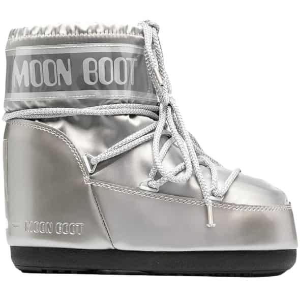 Moon Boot Icon Low Glance Damen Winterschuhe (Silber 36-38 EU) Winterstiefel von moon boot