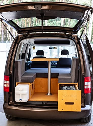 Moonbox Campingbox 115cm Modify für Minivans | mit Campingküche, Schlafsystem & Tisch | für Fahrzeuge mit Mind. 115cm Breite im Kofferraum von Moonbox