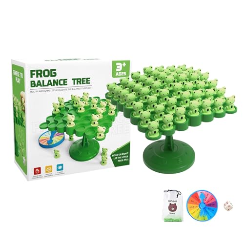 moonyan Balance-Brettspiel,Montessori Balance Board - Balance-Zählspielzeug mit Frosch-Thema, Balance-Baum-Spiel | Balance-Mathe-Spiel, interaktives Eltern-Kind-Spiel, Tischkampf für Jungen und von moonyan