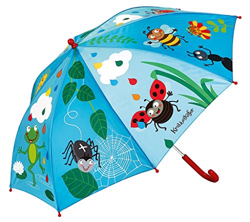 moses. Krabbelkäfer Regenschirm Bunte Tropfen , Schirm für Kinder im farbenfrohen Design , Ø 72 cm von moses