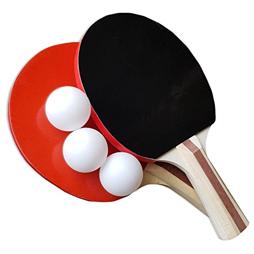 Tischtennis-Schläger-Set - 2 Schläger in Turnier-Qualität inkl. 3 Tischtennisbällen in Profi-Qualität