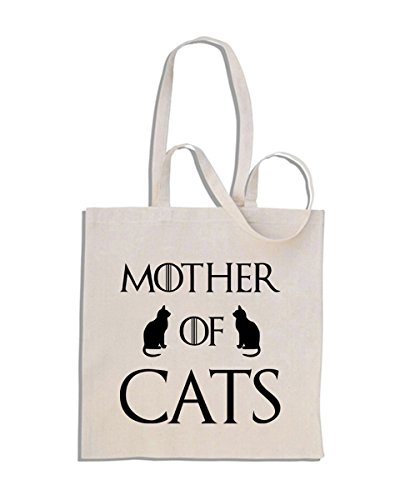 Mother of Cats - Lustig Baumwolle Einkaufstasche von mug-tastic
