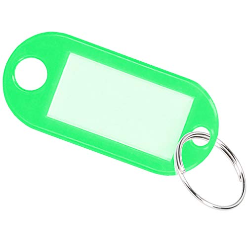 1x Schlüsselanhänger Schlüsselschilder beschriftbar Schlüsselring zum Beschriften grün von mumbi