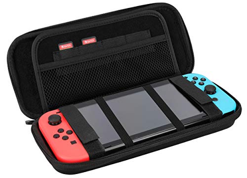 mumbi Tasche kompatibel mit Nintendo Switch und New Switch OLED, Hülle Harte Tragetasche Schutzhülle, schwarz von mumbi
