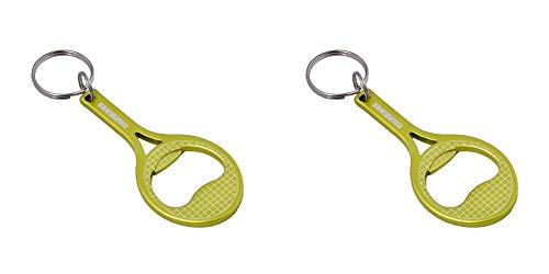 munkees 2 x Schlüsselanhänger Tennis Flaschenöffner Tennisschläger, Grün, Doppelpack, 340559 von munkees