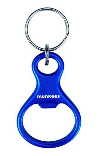 munkees Schlüsselanhänger Achter mit Flaschenöffner aus hochwertigem Aluminium, Schlüsselring, Blau, 34076 von munkees