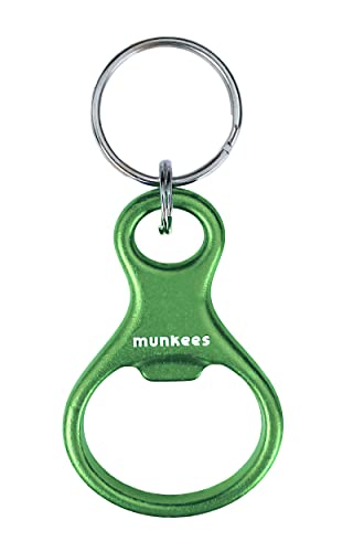 munkees Schlüsselanhänger Achter mit Flaschenöffner aus hochwertigem Aluminium, Schlüsselring, Grün, 34075 von munkees