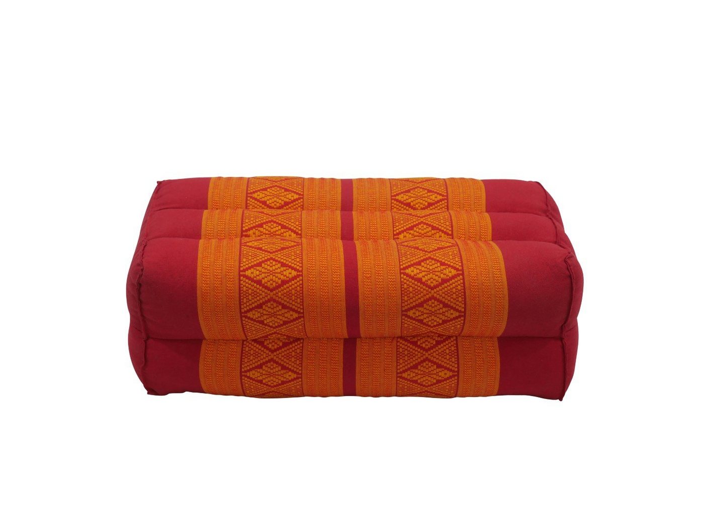 my Hamam Yogakissen Yoga-Meditationskissen, Thaimassage Kissen, unterstützend, rot-orange mit orientalischem Muster von my Hamam