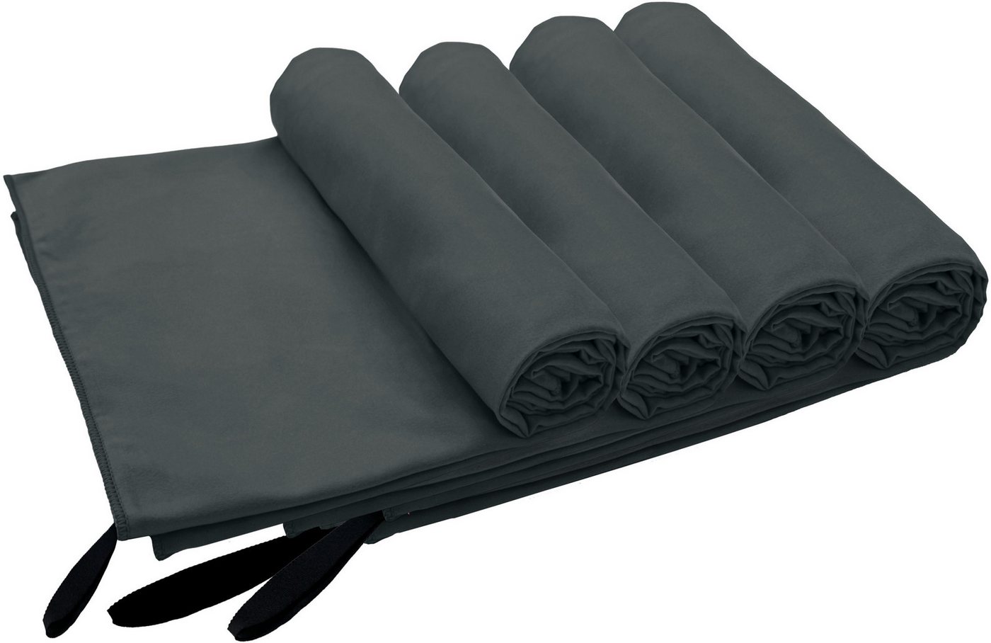 my home Handtücher Xavi, 4 Teile, ideal als Sporthandtuch, Reisehandtuch, Microfaser (Set, 4-St), als Serie und Set, sehr leicht, kompakt, schnelltrocknend, Mikrofaser von my home