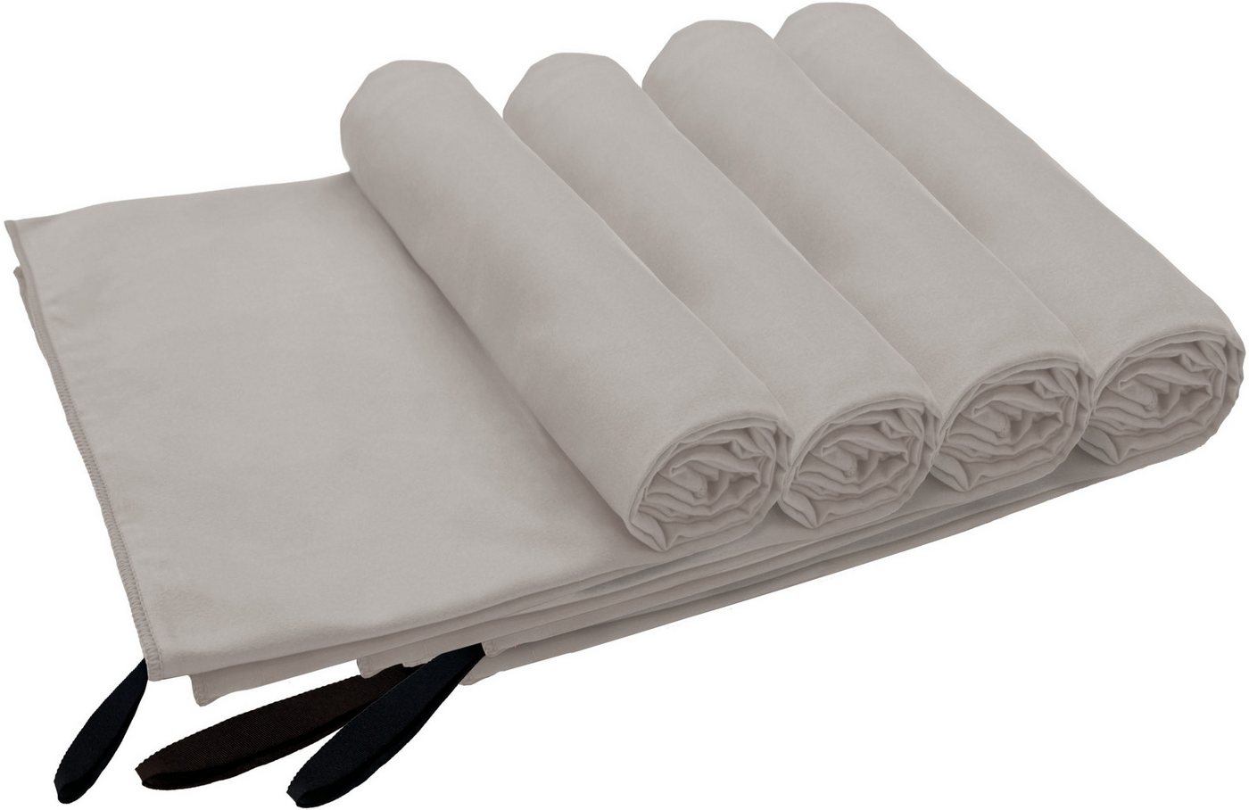 my home Handtücher Xavi, 4 Teile, ideal als Sporthandtuch, Reisehandtuch, Microfaser (Set, 4-St), als Serie und Set, sehr leicht, kompakt, schnelltrocknend, Mikrofaser von my home
