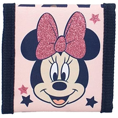 mybagstory - Geldbörse – Minnie Mouse – Disney – Schwarz – Rosa – für Kinder – Schule – Kindergarten – Urlaub – 10 cm von mybagstory