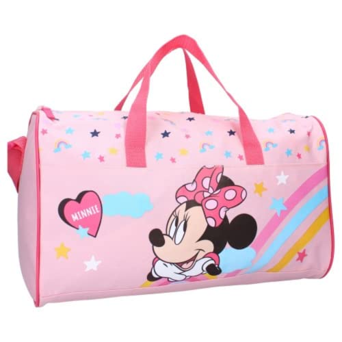mybagstory - Sporttasche – Minnie Mouse – Kinder – Schule – Kindergarten – Kindergarten – Grundschule – Mädchentasche – Größe 40 cm – verstellbarer Gurt, Rosa, kindergepäck von mybagstory