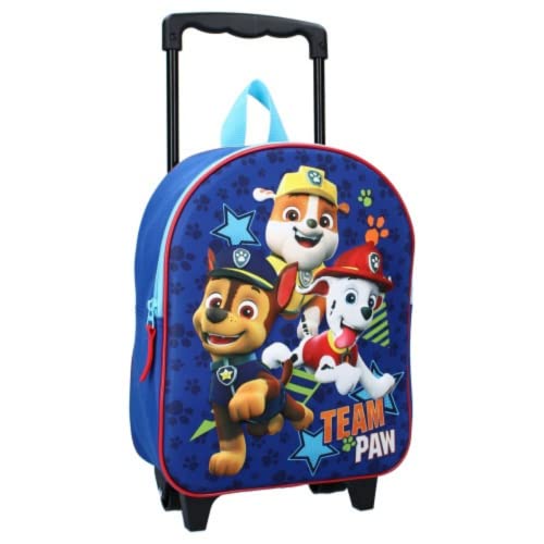 mybagstory - Trolley - Pat Patrol - Kind - Schule - Grundschule - Kindergarten - Tagesstätte - Kindergarten - Schultasche für Jungen - Größe 32 cm - Verstellbare Träger - Rollen von mybagstory