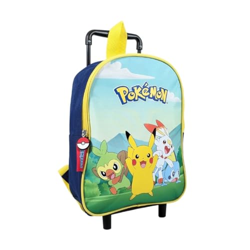 mybagstory - Trolley - Pokemon - Blau - Kinder - Schule - Kindergarten - Grundschule - Schulranzen Jungen - Größe 32 cm - verstellbare Träger - Rollen - Geschenkidee, blau, 32 cm, Klassisch von mybagstory