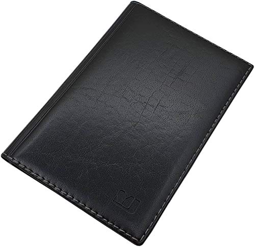 myledershop Große Elegante Ausweismappe 4 Fächer MJ-Design-Germany Made in EU (Design 1 / Schwarz) von myledershop