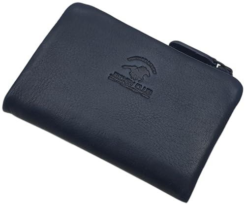 myledershop Rindleder Geldbörse/Geldbeutel/Portemonnaie/Portmonaise/Geldtasche/Portmonee mit RFID & NFC Schutz (Blau) von myledershop