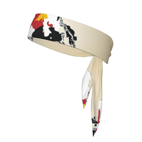 Papua-Neuguinea-Flagge, Kartendruck, Uni, Kopfband, verstellbares Stirnband für Laufen, Tennis, Sport, Workout, Karate von nanger