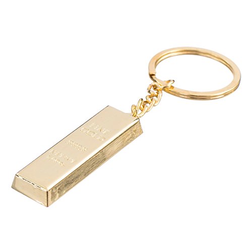 nanomondo Schlüsselanhänger „Goldbarren“ aus Metall N1051 von nanomondo