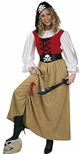 Piratin Damen Kleid mit Gürtel Gr. 38 von narrenwelt