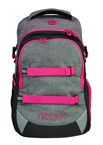 neoxx Active Ergonomischer Schulrucksack für Mädchen Teenager I Rucksack für die weiterführende Schule I Schulranzen aus recycelten PET-Flaschen, Schultasche 30 Liter von neoxx