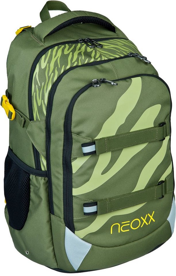 neoxx Schulrucksack Active, Ready for Green, aus recycelten PET Flaschen von neoxx