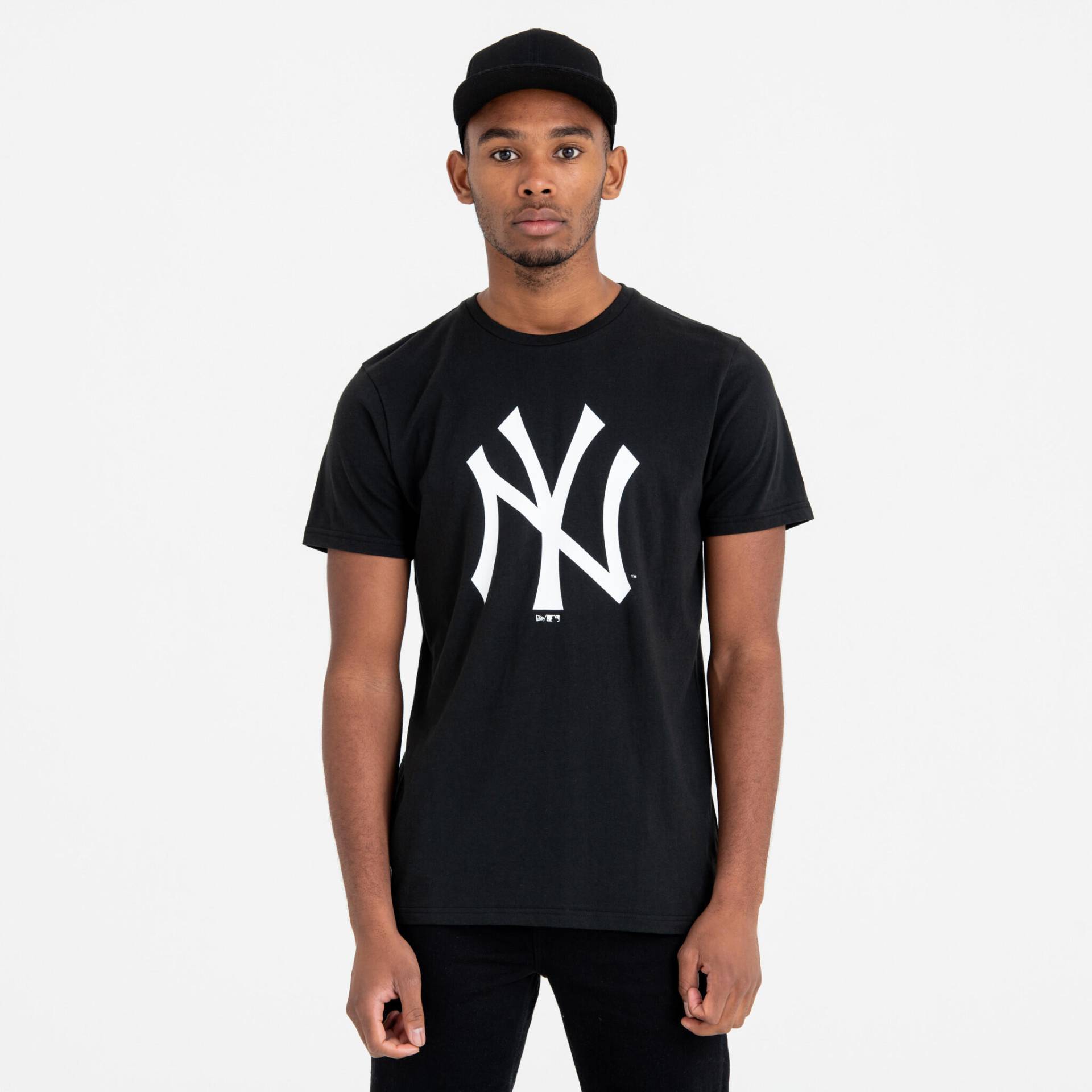 Damen/Herren Baseball T-Shirt - New York Yankees schwarz von new era