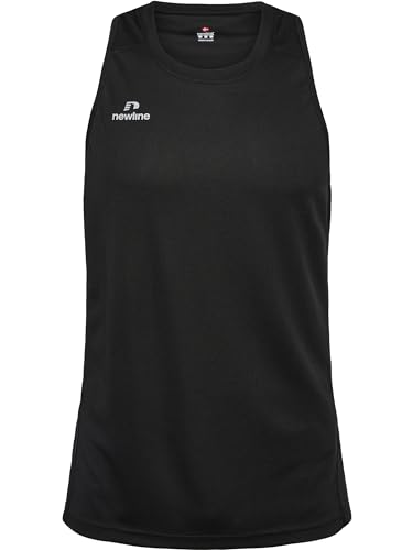 newline Men's Athletic Running Singlet T-Shirt, Schwarz, M von newline