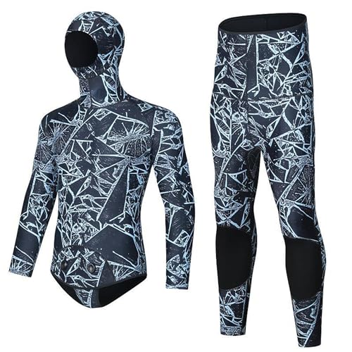 newrong Surfanzug, Tauchanzug, 3 mm, langärmelig, kältebeständig, warm, Grau, Größe S von newrong