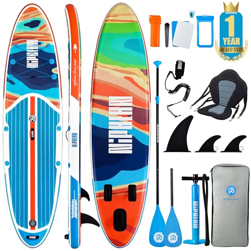 Niphean Stand up Paddle Board for Adults with SUP Zubehör, 320cm Haltbar Inflatable Paddle Boards for Adults Aller Fähigkeitsniveaus, Sup Board, Stand up Paddling Board mit Sitz, Paddleboard von niphean
