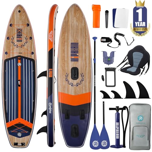 Niphean Stand up Paddle Board mit Ausgewogenem Flügeldesign und robustem SUP Zubehör, 335cm Stabil Inflatable Paddle Boards for Adults, Sup Board, Stand up Paddling Board mit Sitz, Paddleboard von niphean
