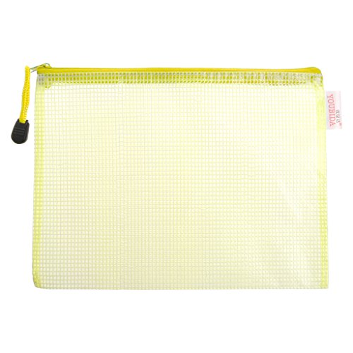 niumanery Document Bag A3 Size Zipper File Pocket Storage School Office Supply Waterproof Yellow von niumanery