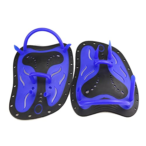 Einstellbare Silikon-Handschwimm-Trax-Paddel Flossen Flossen Schwimmhäute Training Pool Tauchhandschuhe Padel for Männer Frauen Kinder ( Color : Blue ) von nmbhus