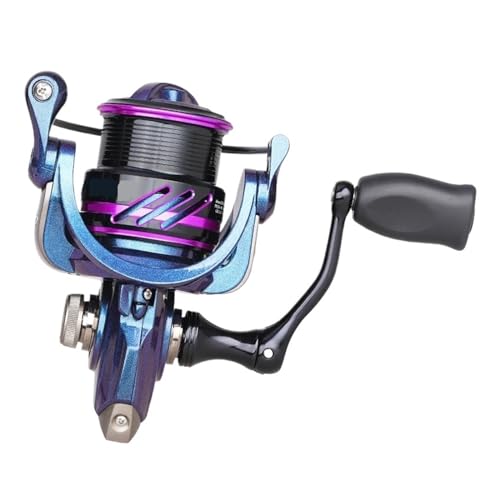 Spinning Angelrolle 2000S 2500S 3000S Flache Spule Lange Casting Rad 5,2:1 7kg Max Power Pike Beruf Rolle (Color : Perple, Size : 2000 Series) von nmbhus