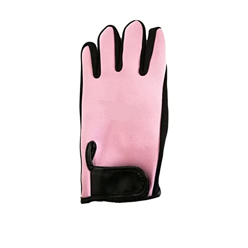 nmbhus 2 mm Neopren Tauchhandschuhe Angeln Schnorcheln Anti-Rutsch-Neopren; Nylon Neoprenanzug Handschuhe Schwimmen Wasser Surfen Speerfischen (Color : Pink, Size : L) von nmbhus
