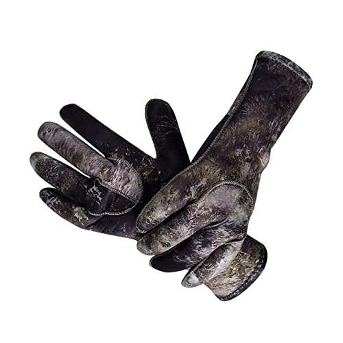 nmbhus 3 mm echte Neopren-Handschuhe Kratzfest und warm halten for Tauchen, Winter, Schwimmen, Speerfischen, Kajakfahren, Surfen (Color : Black, Size : S) von nmbhus